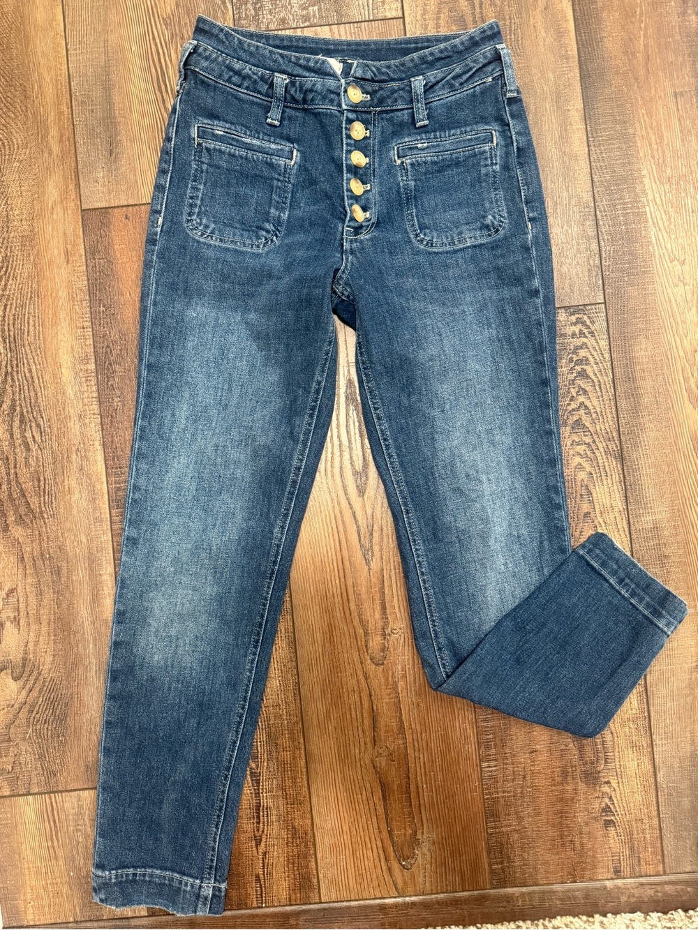 Pilcro and the Letterpress High-Rise slim jeans